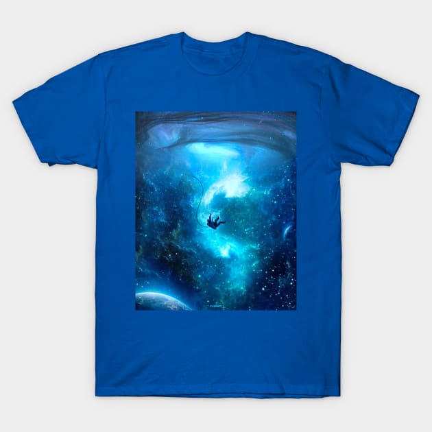 Falling astronaut T-Shirt by sidomatic